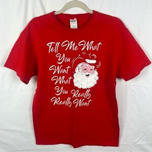 Festive Red Santa Graphic Women's Tee